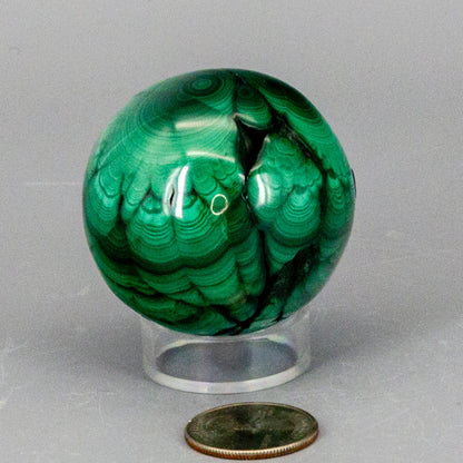 Malachite Sphere, Protective Healing Crystal