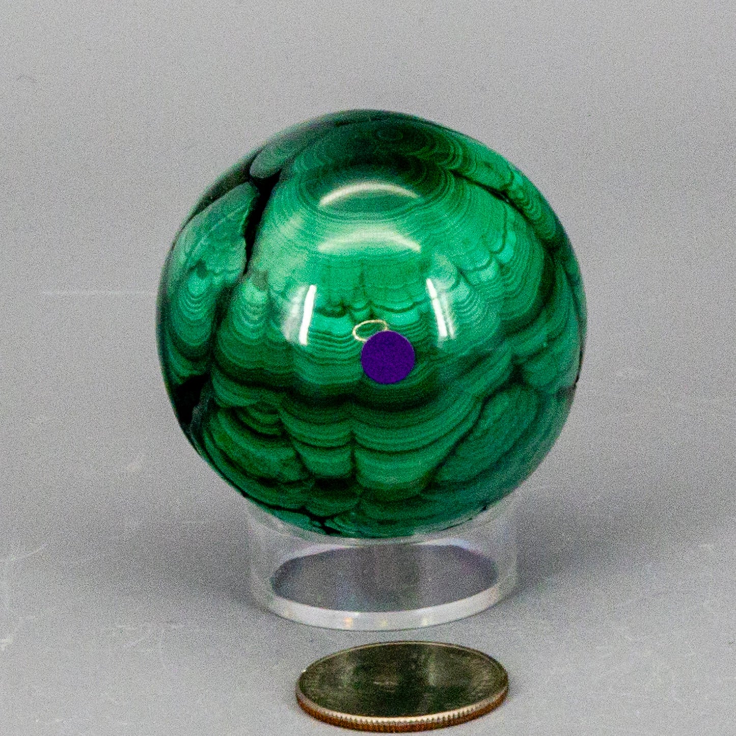 Malachite Sphere, Protective Healing Crystal
