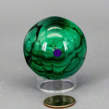 Malachite Sphere, Protective Healing Crystal