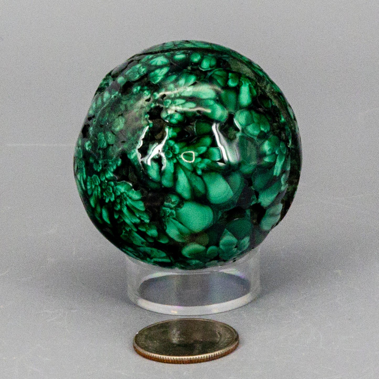 Malachite Sphere, Protective Healing Crystal