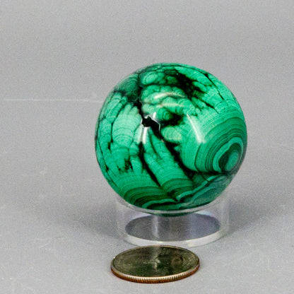 Malachite Sphere, Protective Healing Crystal