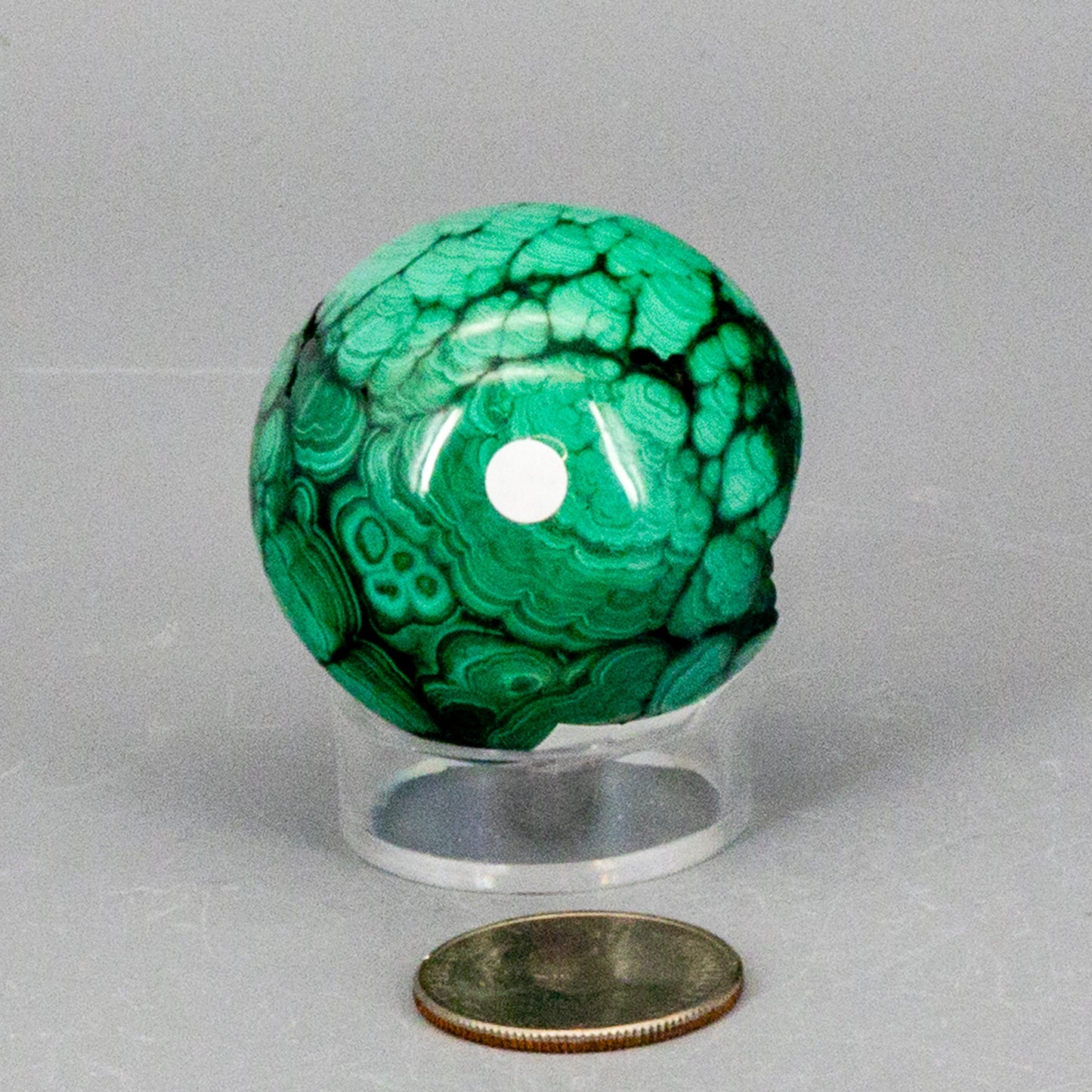 Malachite Sphere, Protective Healing Crystal