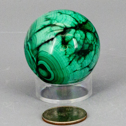 Malachite Sphere, Protective Healing Crystal