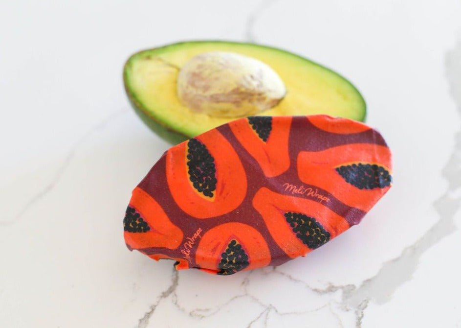 BULK ROLL Beeswax Wrap - Purple Papaya Print