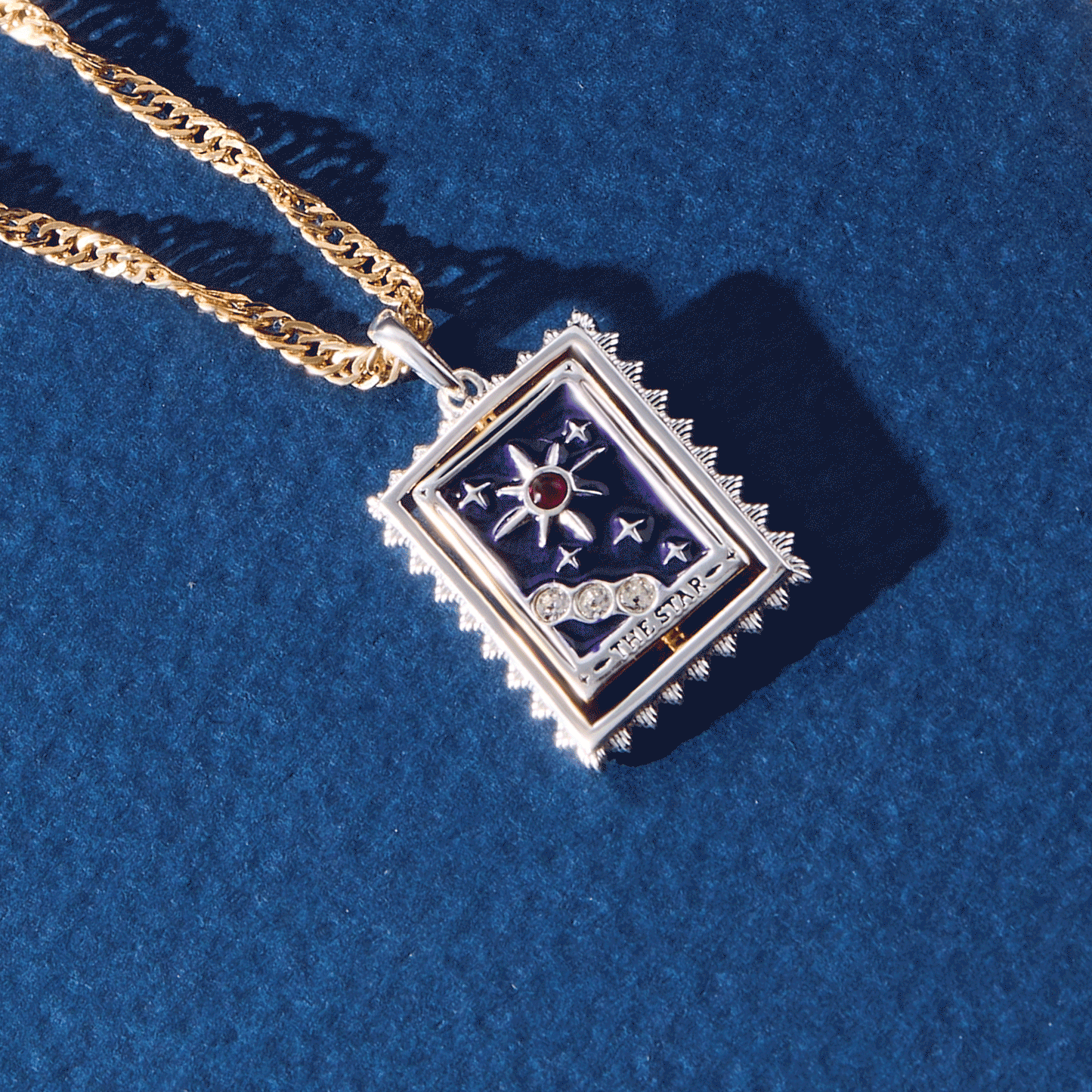 Tarot Card Reversible Spinner Pendant Necklace