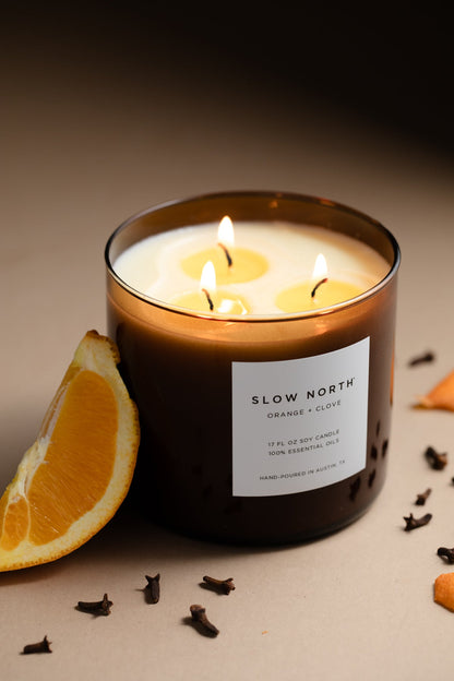 Orange + Clove - 3-Wick Candle