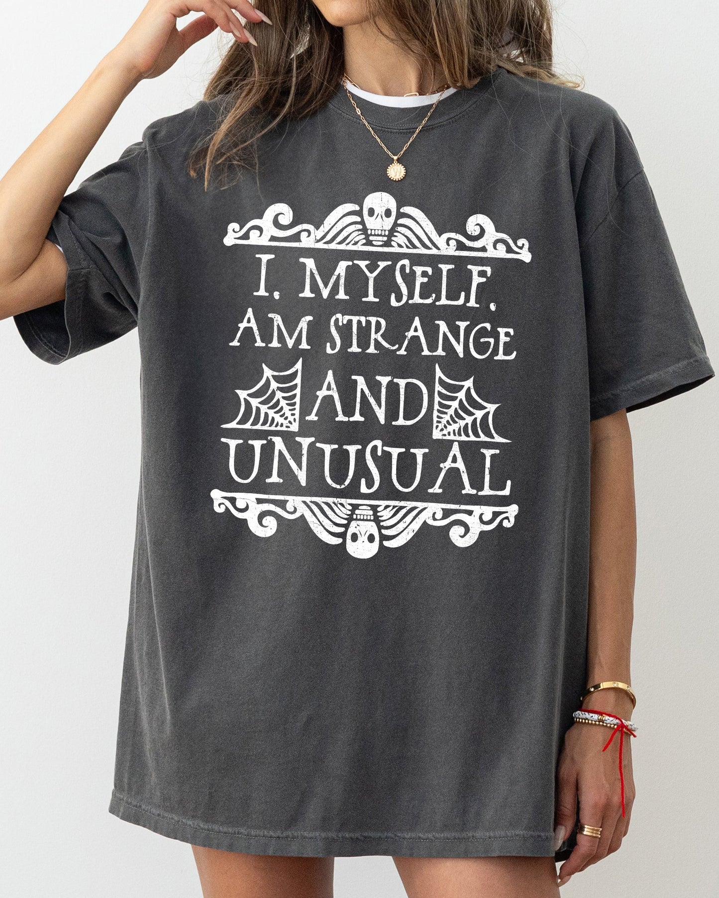 Strange and Unusual, Skeleton, Ghost, Spooky, Scary, Skull, Western, Witch, Aesthetic, Meme, Halloween, Costume, Tshirt Comfort Colors T-Shirt