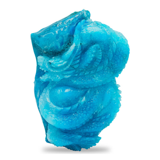 Starborn Hand Carved Peruvian Blue Opal Dragon 161.5 cts - 1 Piece