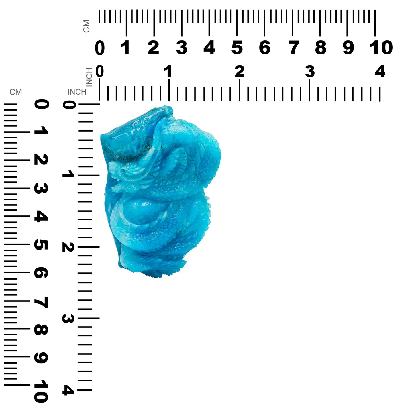 Starborn Hand Carved Peruvian Blue Opal Dragon 161.5 cts - 1 Piece