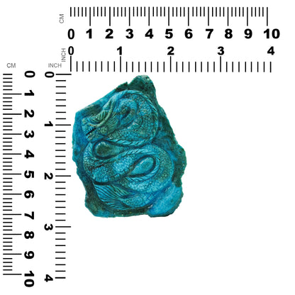 Starborn Hand Carved Peruvian Blue Opal Dragon 156.2 cts - 1 Piece
