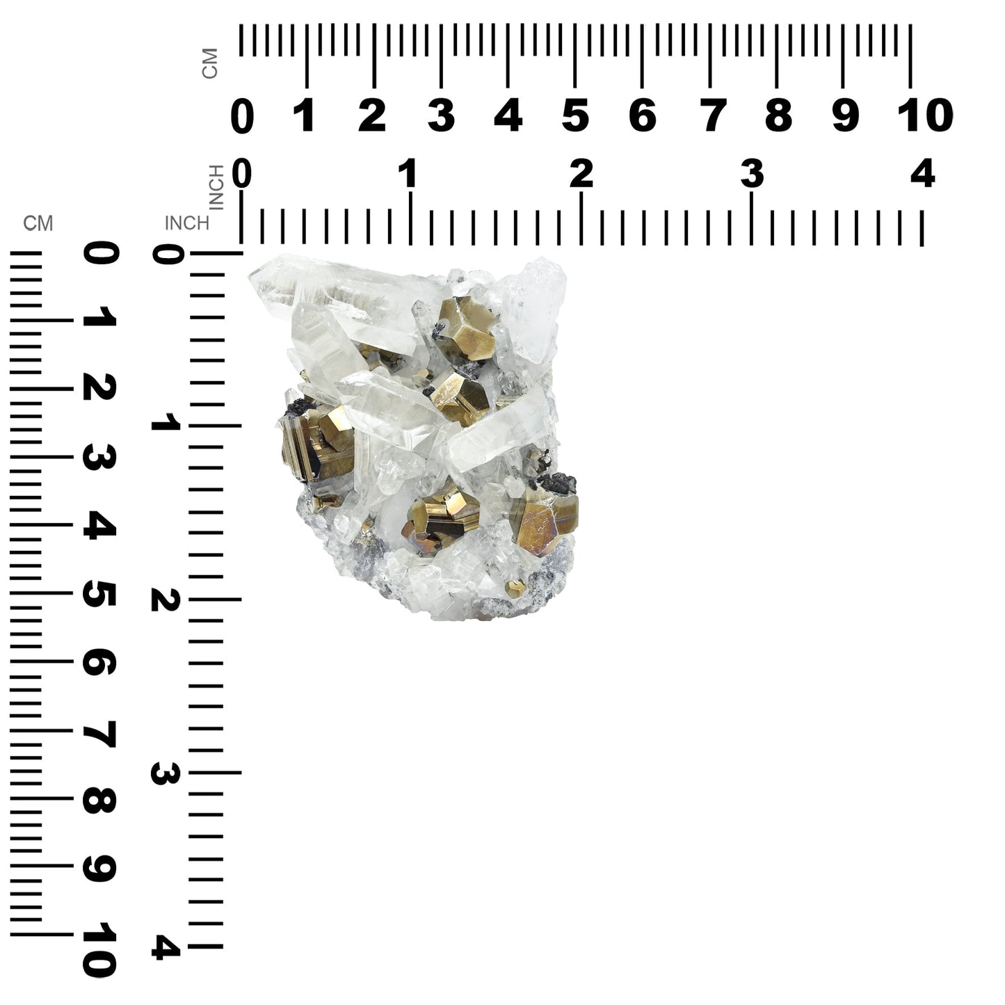 Starborn Quartz Crystal with Pyrite Specimen 239 carats - 1 piece