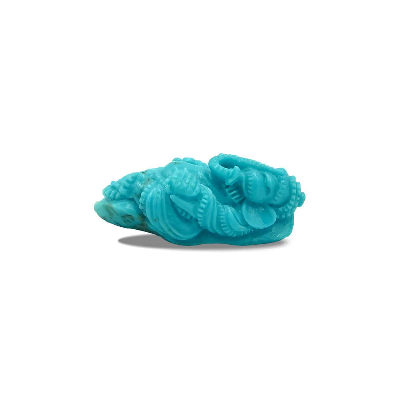 Hand Carved Turquoise Ganesh 50ct - 1 Piece
