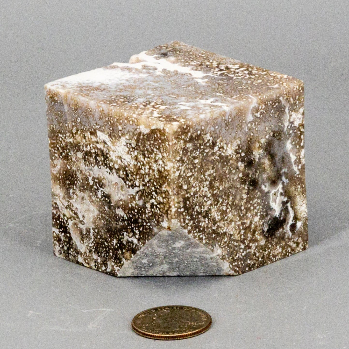 Ocean Jasper Crystal Cube w/t Cut Corner