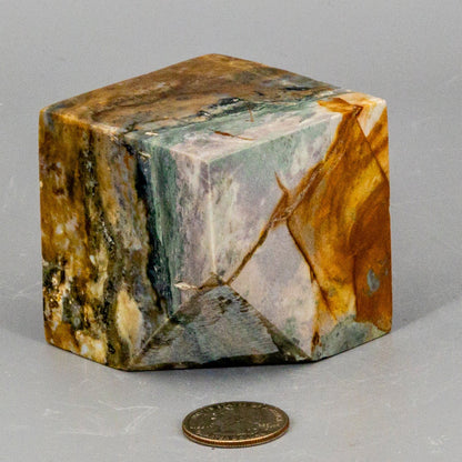 Ocean Jasper Crystal Cube w/t Cut Corner