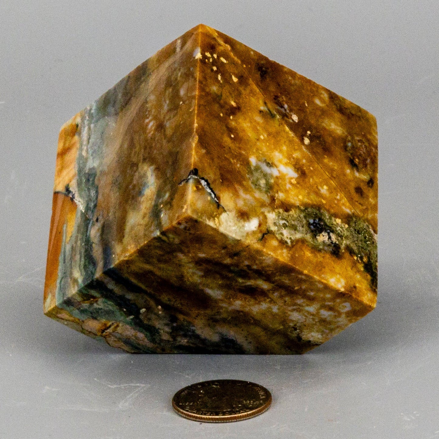 Ocean Jasper Crystal Cube w/t Cut Corner