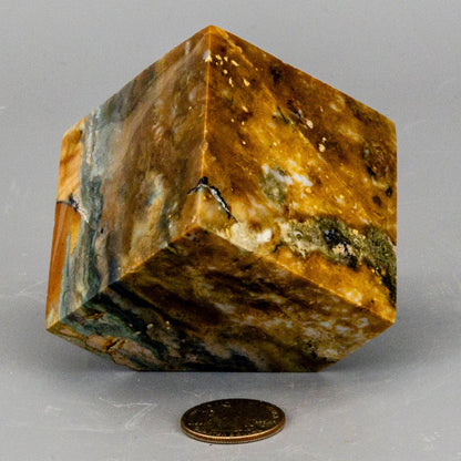 Ocean Jasper Crystal Cube w/t Cut Corner