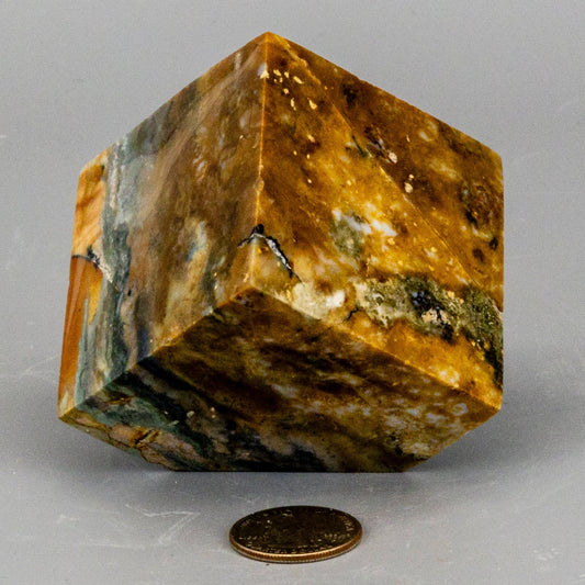 Ocean Jasper Crystal Cube w/t Cut Corner