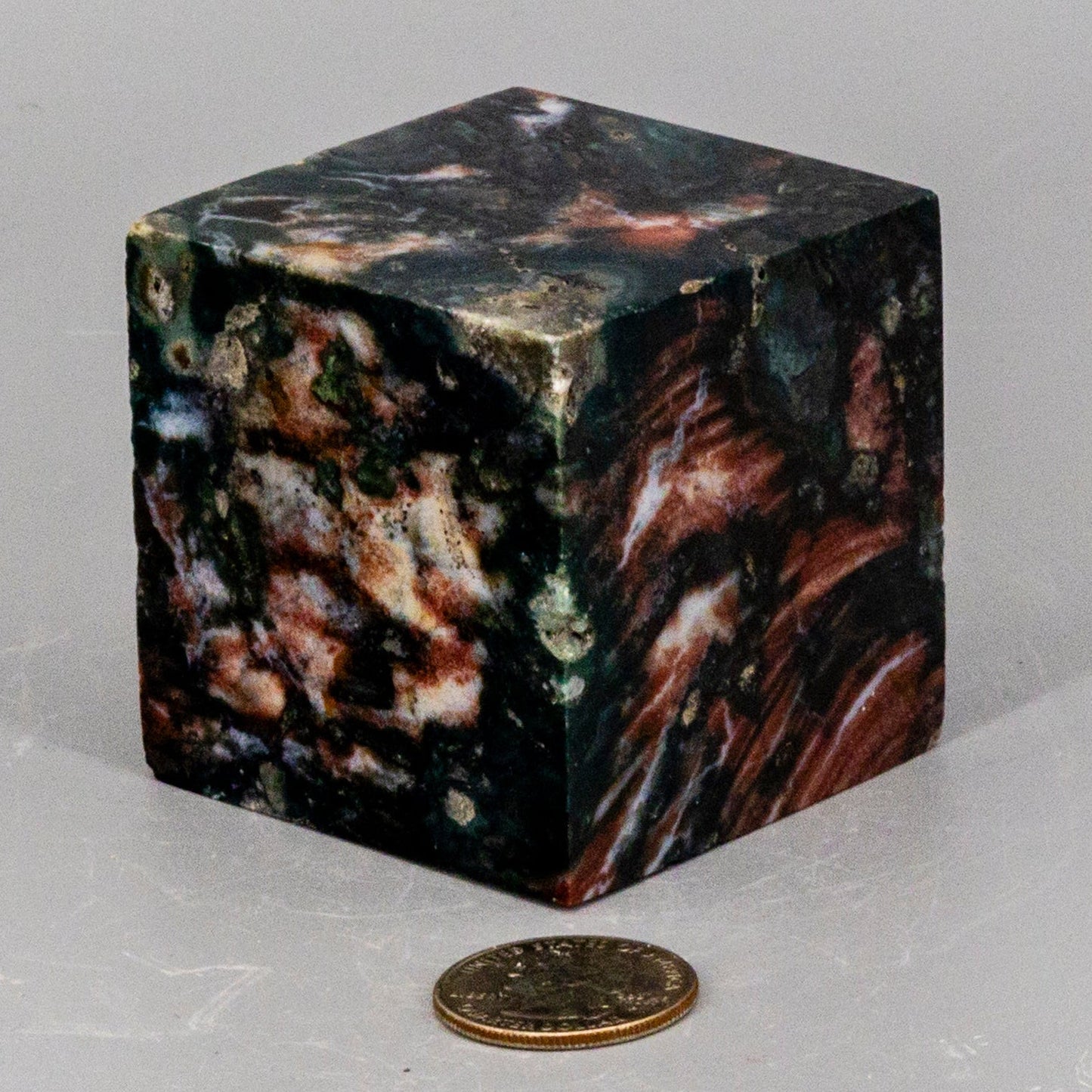Ocean Jasper Cube with Cut Corner