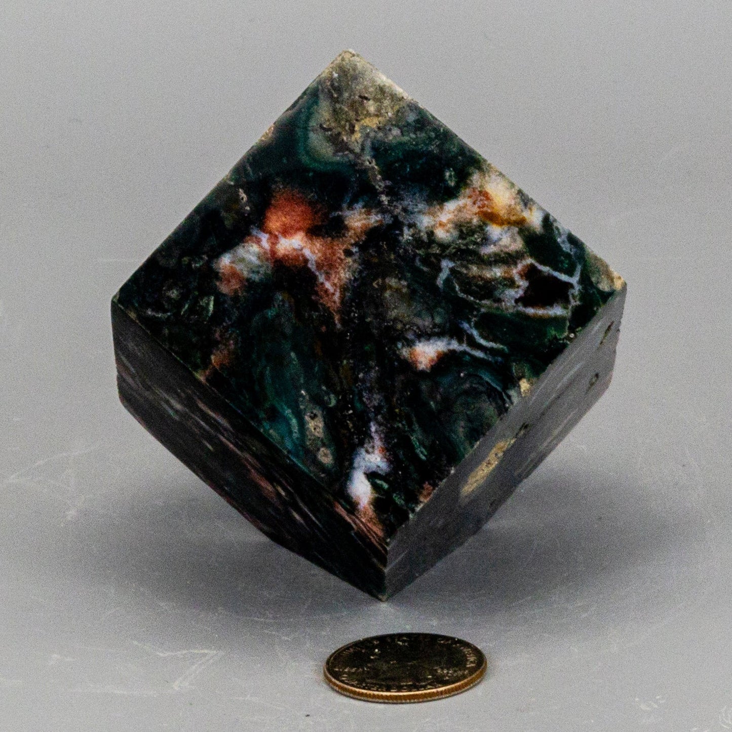 Ocean Jasper Cube with Cut Corner
