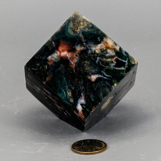 Ocean Jasper Cube with Cut Corner