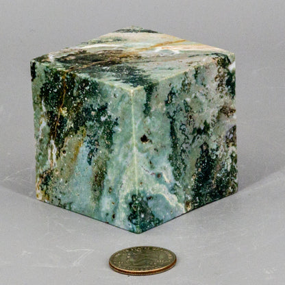 Ocean Jasper Cut Corner Cube