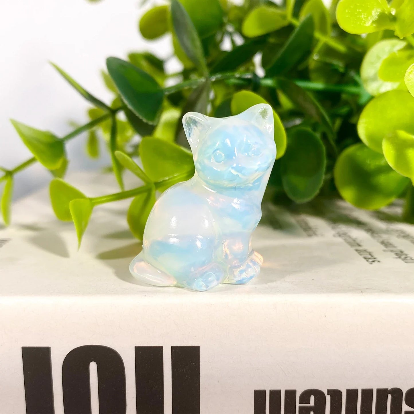 Crystal Cat Statue