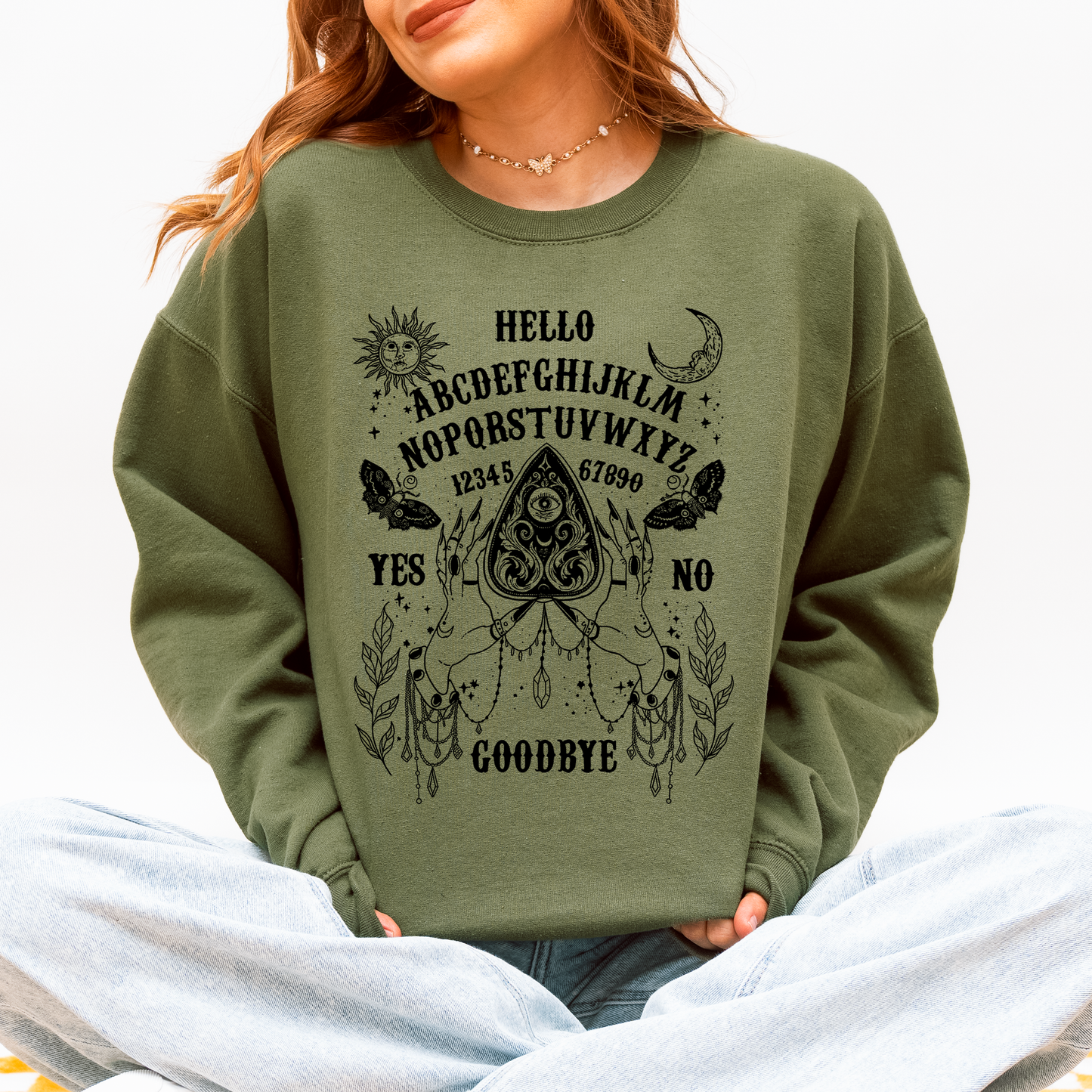 Ouija Board, Spooky, Tarot, Halloween, Witch Sweatshirt