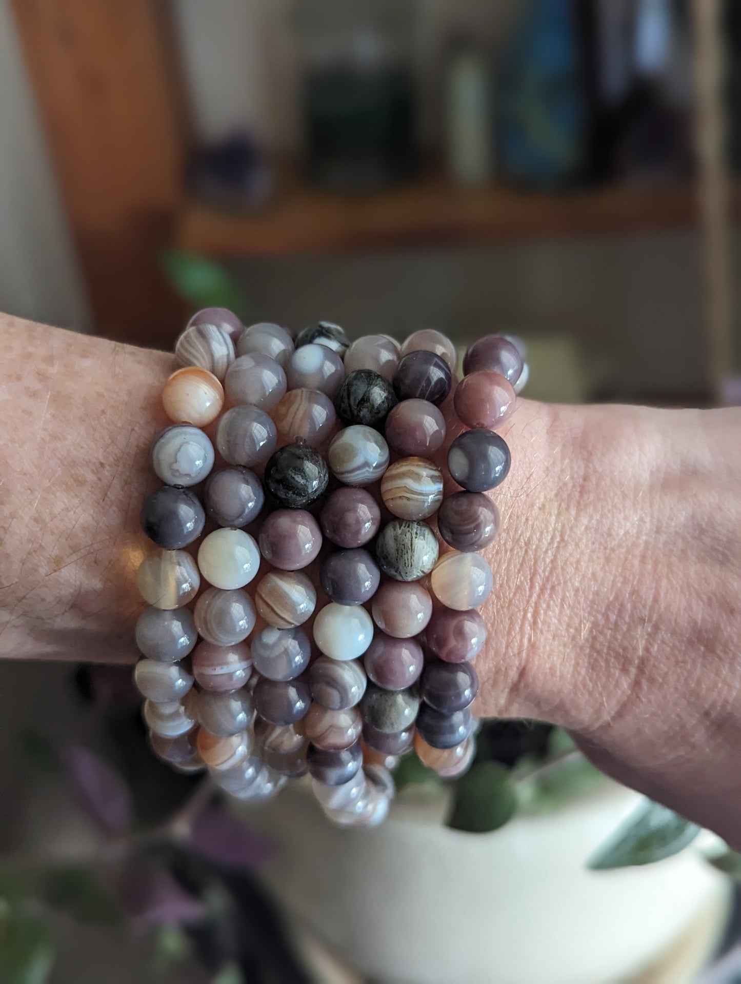 Botswana Agate Bracelets (Various Sizes Available)