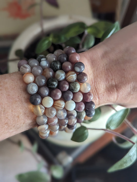 Botswana Agate Bracelets (Various Sizes Available)