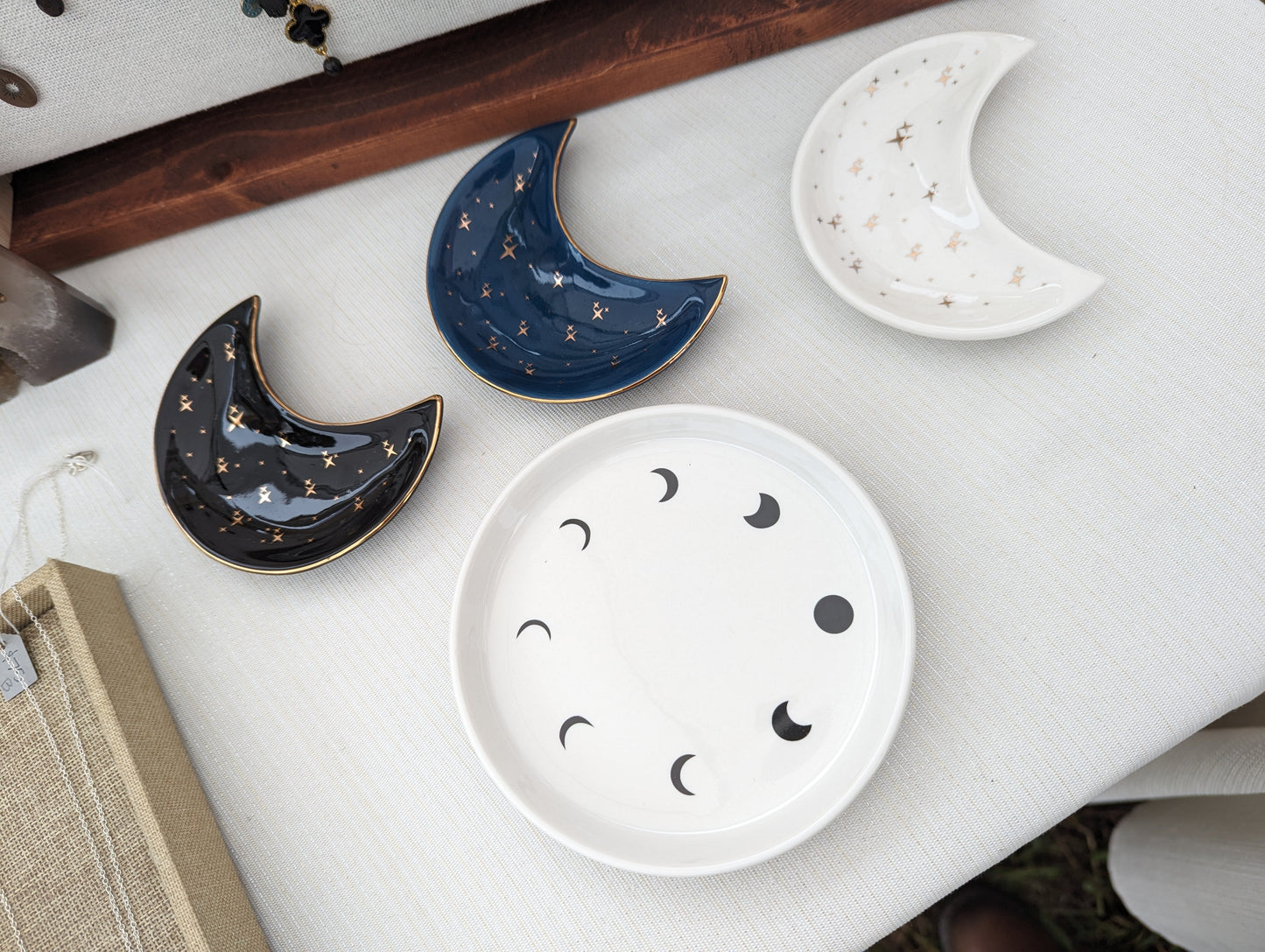 Crescent Moon Trinket Dish (3 Colors Available)