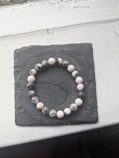 Pink Zebra Jasper Bracelet (Various Sizes Available)