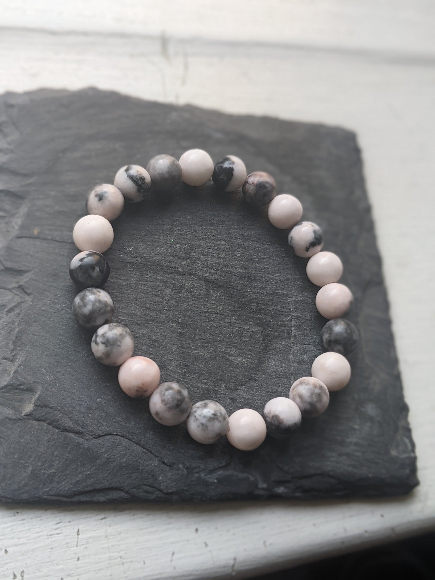 Pink Zebra Jasper Bracelet (Various Sizes Available)