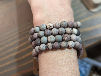 Matte Artistic Jasper Bracelet (Various Sizes Available) *Retired Style*