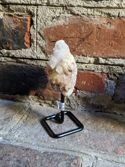 Small Raw Crystals on Metal Stand