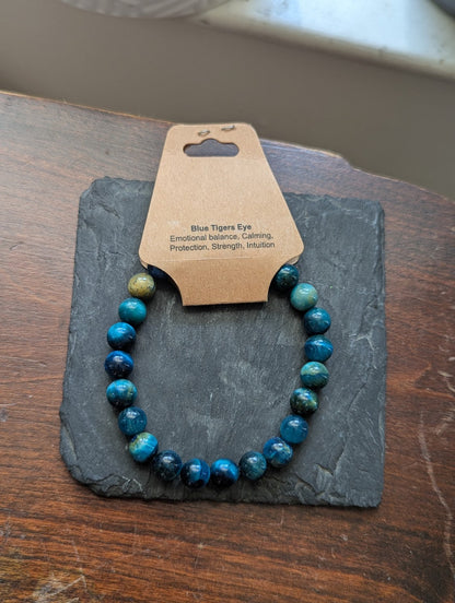 Blue Tigers Eye Bracelet (Various Sizes Available)