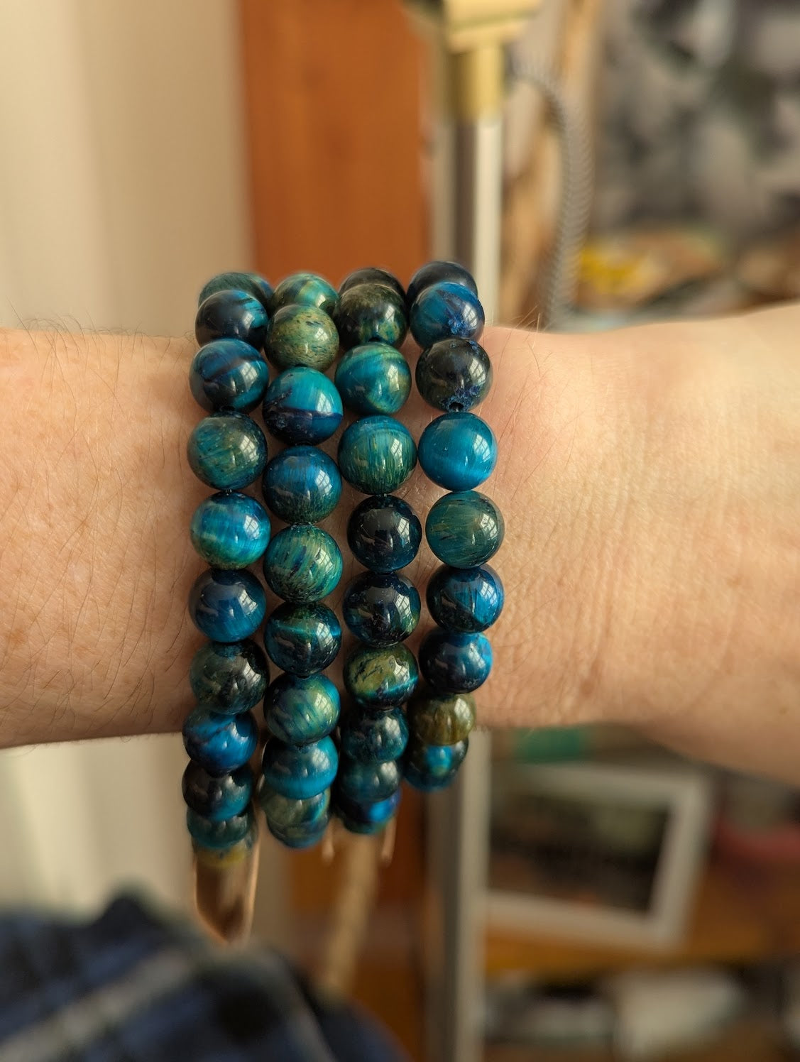 Blue Tigers Eye Bracelet (Various Sizes Available)