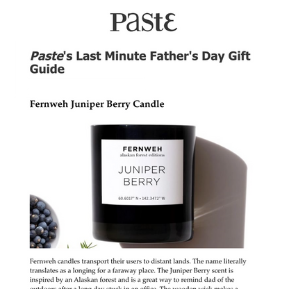 Juniper Berry Scented Soy Candle