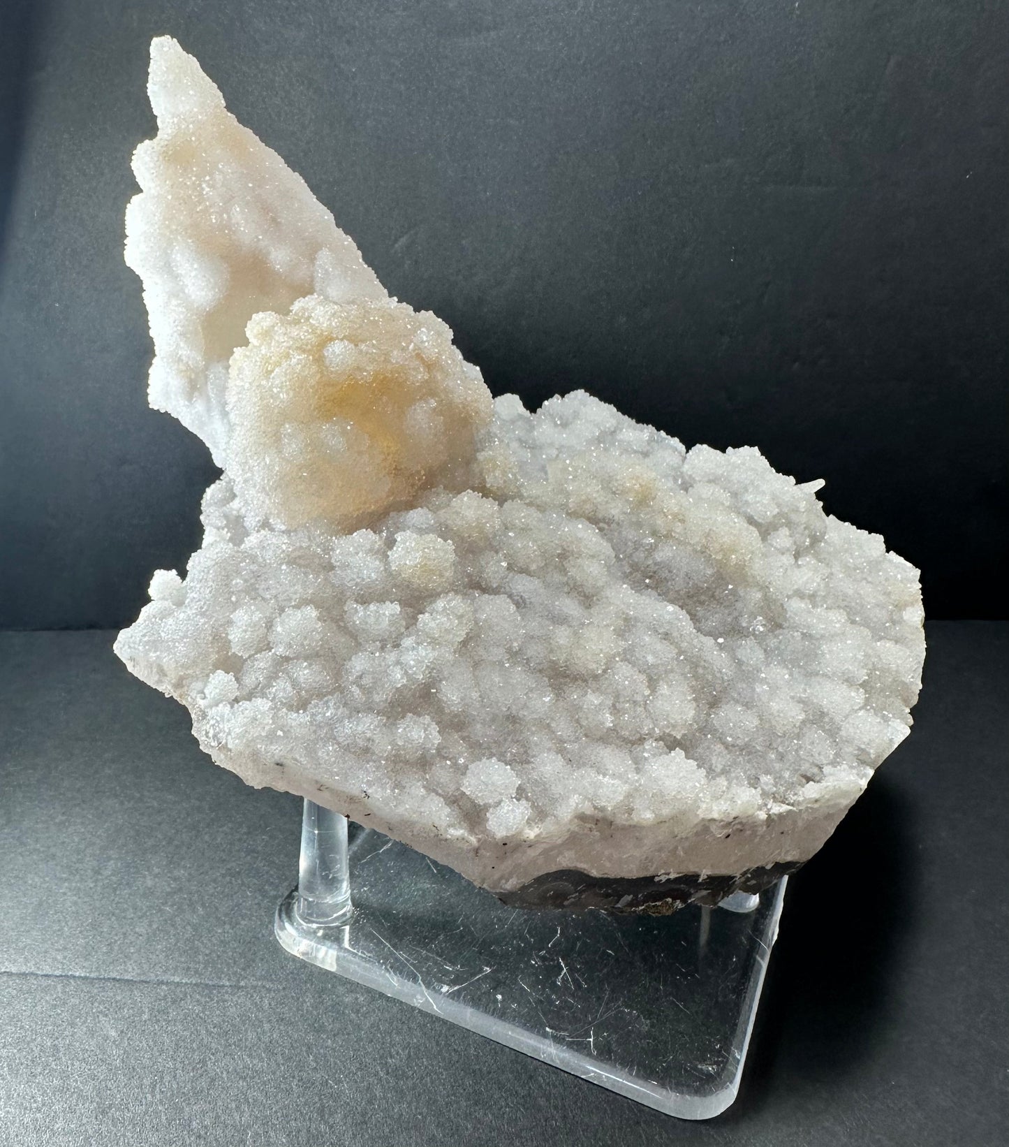Druzy Calcite Cluster on Agate Brazil