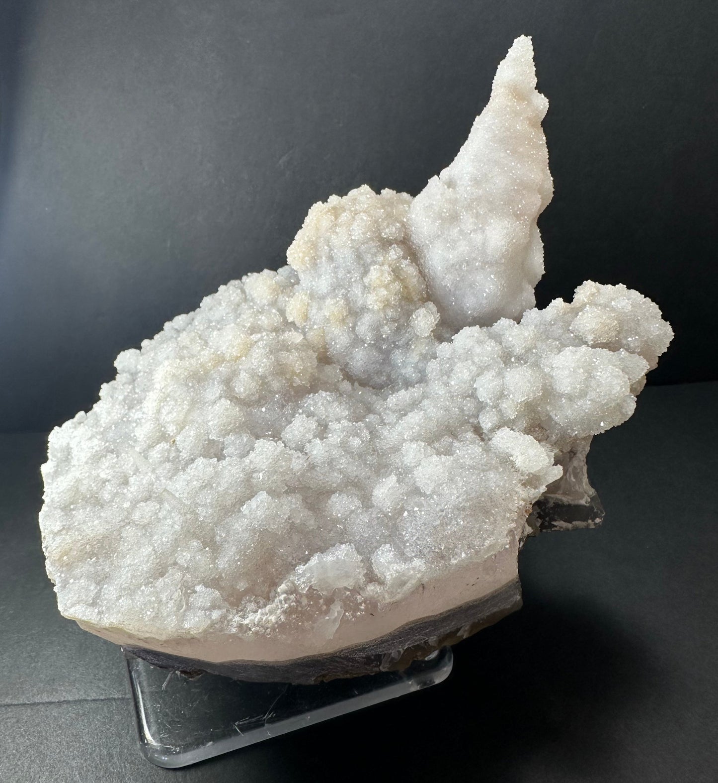Druzy Calcite Cluster on Agate Brazil
