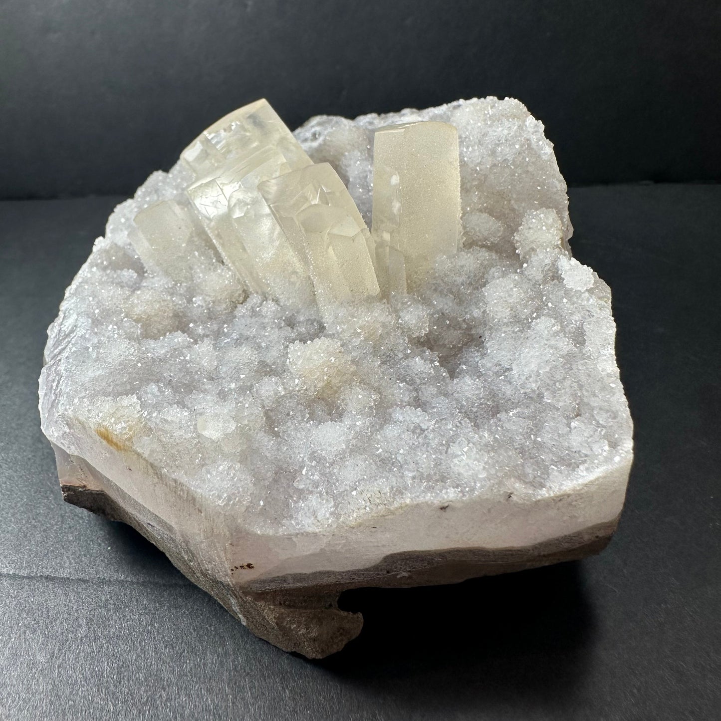Druzy Calcite Cluster on Agate Brazil