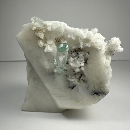 Aquamarine Beryl on Albite