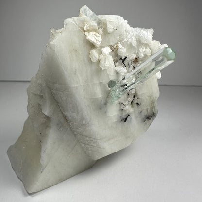 Aquamarine Beryl on Albite