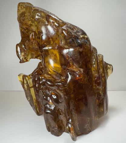 Colombian Amber Termite Hill – Rare 2.5kg Natural Sculpture with Fossil Inclusions