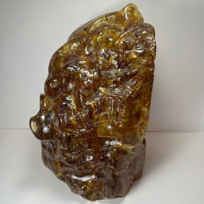 Colombian Amber Termite Hill – Rare 2.5kg Natural Sculpture with Fossil Inclusions