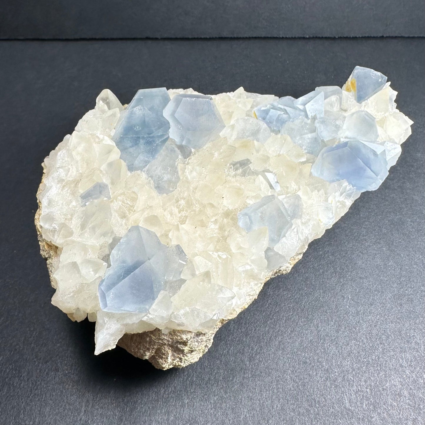 Celestite Crystals with Scalenohedral Calcite
