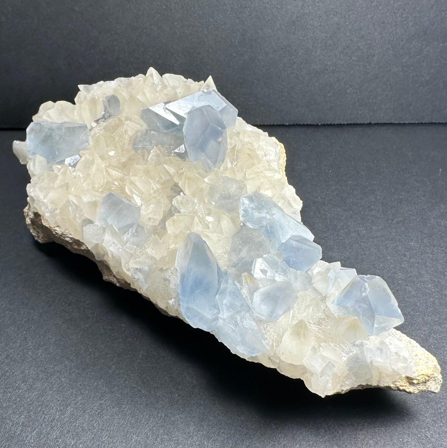 Celestite Crystals with Scalenohedral Calcite