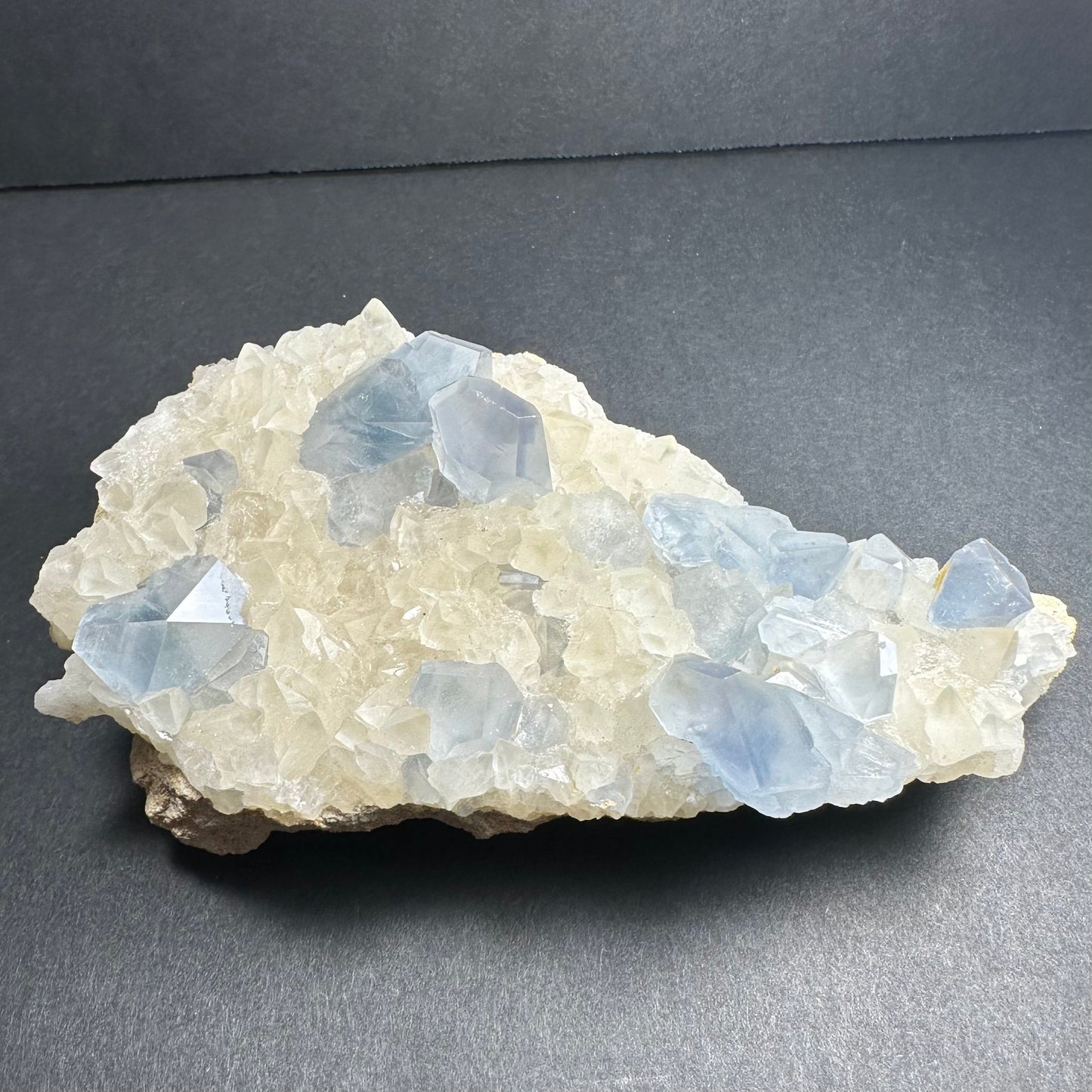Celestite Crystals with Scalenohedral Calcite
