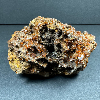 Wulfenite Cluster on Matrix from Maoniuping Mine, Sichuan, China