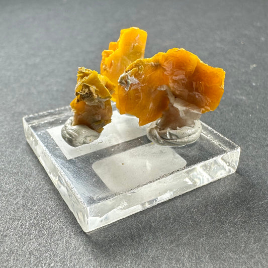 Micro Wulfenite Crystal Cluster