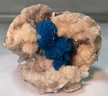 Cavansite with White Stilbite on Matrix Maharashtra, Pune, India